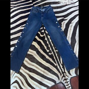 AZI button leg jeans